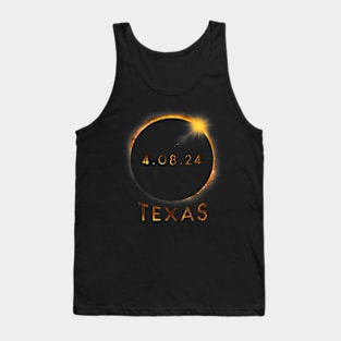 North America Total Solar Eclipse 2024 Texas Usa Tank Top